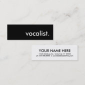 Carte De Visite Mini vocaliste. (Devant / Derrière)