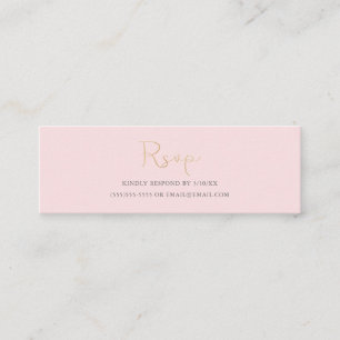 Carte De Visite Mini Voici l'insertion rsvp de la mariée