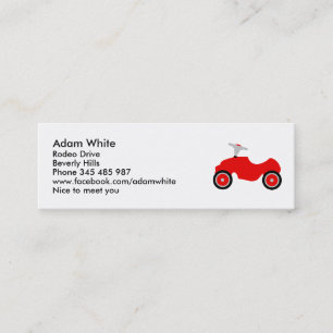 Carte De Visite Mini Voiture de jeu