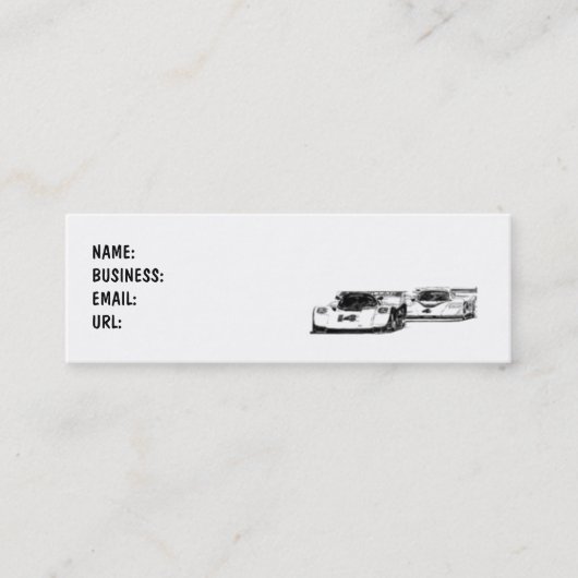 Carte De Visite Mini Voitures - course - maigres - customisé (Devant)