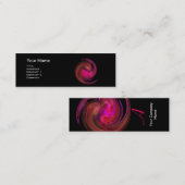 Carte De Visite Mini VORTEX CLAIR MONOGRAM Vibrant noir rouge rose (Devant / Derrière)