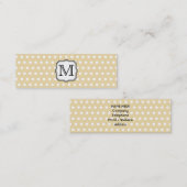 Carte De Visite Mini Votre lettre. Monogramme fait sur commande. Point (Devant / Derrière)