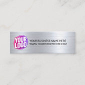 Carte De Visite Mini Votre logo d'équipe d'entreprise et code QR & text (Devant)