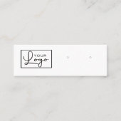 Carte De Visite Mini Votre logo Écran d'oreille Médias sociaux Code QR (Devant)