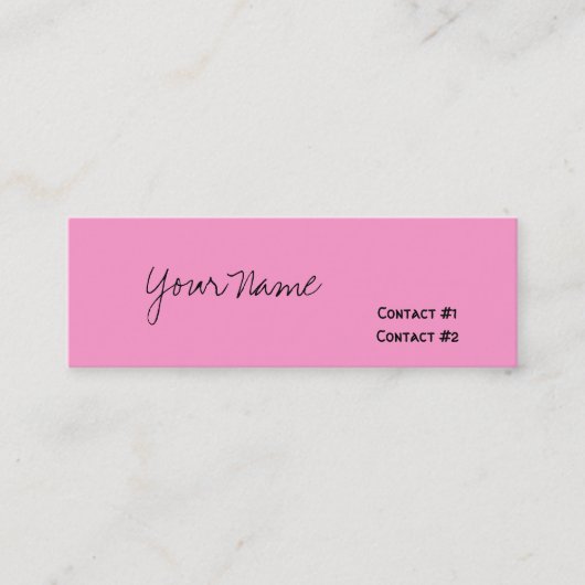 Carte De Visite Mini Votre nom, contact #1, contact #2 (Devant)