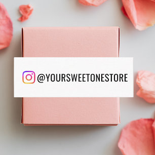 Carte De Visite Mini Votre nom d'utilisateur Instagram & Icône des médi