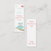 Carte De Visite Mini Vous êtes un Hoot ! Owl Valentine Signet (Devant / Derrière)