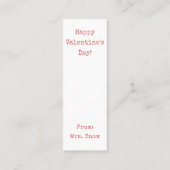 Carte De Visite Mini Vous êtes un Hoot ! Owl Valentine Signet (Dos)