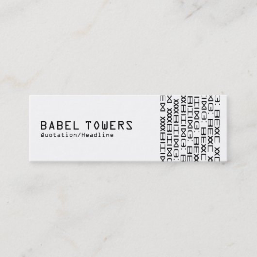 Carte De Visite Mini Vraie écriture étrangère (Devant)