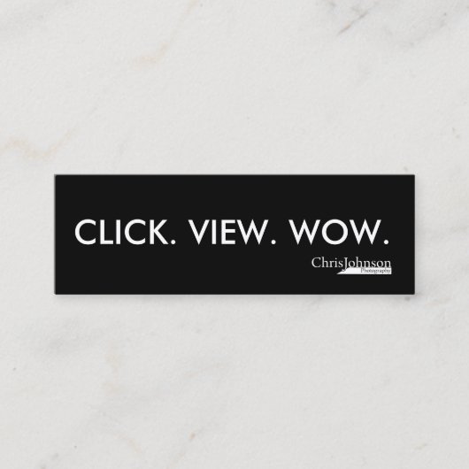 CARTE DE VISITE MINI VUE WOW DE CLIC (Devant)