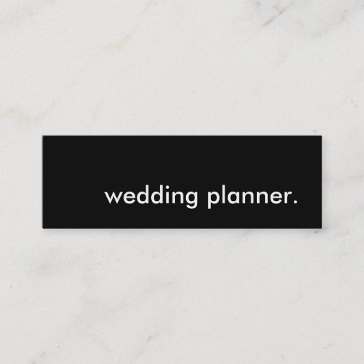 Carte De Visite Mini wedding planner. (Devant)