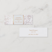 Carte De Visite Mini Whimsical White Parties scintillant Bokeh Elegant  (Devant / Derrière)