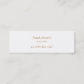Carte De Visite Mini Whimsical White Parties scintillant Bokeh Elegant  (Dos)