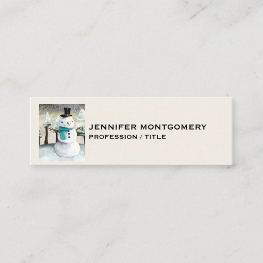 Carte De Visite Mini Whimsman de neige en Dessin de Noël d'hiver (Devant)