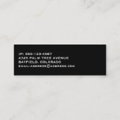 Carte De Visite Mini Whimsman de neige en Dessin de Noël d'hiver (Dos)