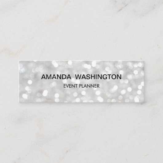 Carte De Visite Mini White Bokeh (Devant)