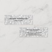 Carte De Visite Mini White Bokeh (Devant / Derrière)