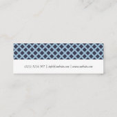 Carte De Visite Mini White navy blue grey criss-cross modern card (Dos)