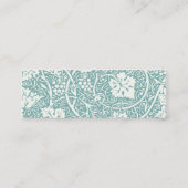 Carte De Visite Mini William Morris Grape Motif Turquoise Turquoise (Dos)