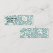 Carte De Visite Mini William Morris Grape Motif Turquoise Turquoise (Devant / Derrière)