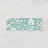 Carte De Visite Mini William Morris Grape Motif Turquoise Turquoise (Dos)