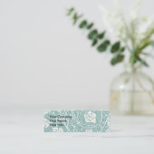 Carte De Visite Mini William Morris Grape Motif Turquoise Turquoise (Debout devant)