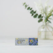 Carte De Visite Mini William Morris Pomegranate Bleu papier peint color (Debout devant)