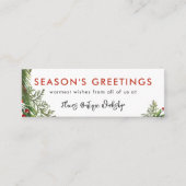 Carte De Visite Mini Wreath Festive de Noël pour petites entreprises (Devant)