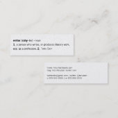Carte De Visite Mini Writer Défini [comme vous] (Devant / Derrière)
