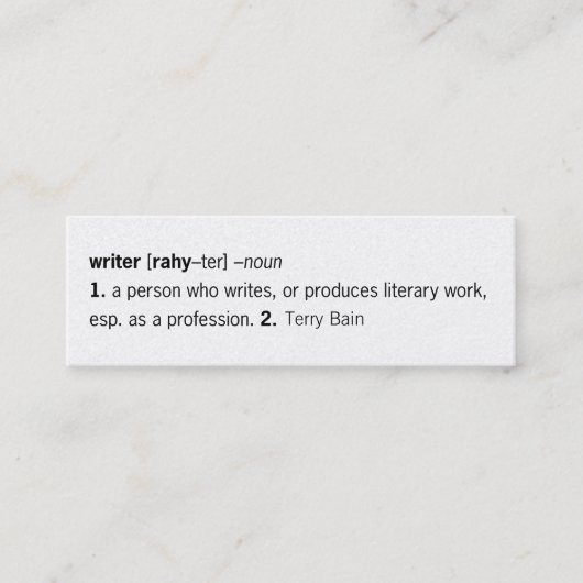 Carte De Visite Mini Writer Défini [comme vous] (Devant)