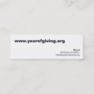 Carte De Visite Mini www.yearofgiving.org, roseau,