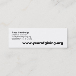 Carte De Visite Mini www.yearofgiving.org, roseau,