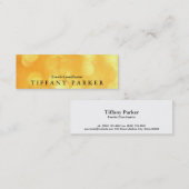 Carte De Visite Mini Yellow Bokeh (Devant / Derrière)