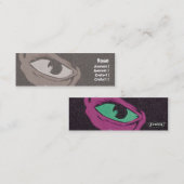 Carte De Visite Mini Yeux - maigres (Devant / Derrière)