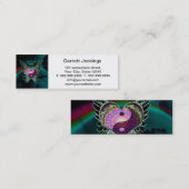 Carte De Visite Mini Yin Yang, ailes d'ange et coeur (Devant / Derrière)