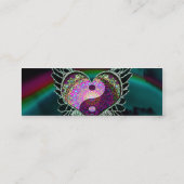 Carte De Visite Mini Yin Yang, ailes d'ange et coeur (Dos)