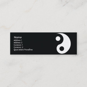 Carte De Visite Mini Yin Yang - maigre