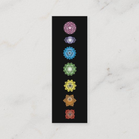 Carte De Visite Mini yoga chakras (Devant)