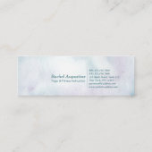 Carte De Visite Mini Yoga Instructeur Méditation Pose Om Signe Aquarell (Dos)