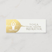 Carte De Visite Mini Yoga Instructeur Studio Méditation Pose Bodhi Leaf (Devant)