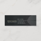 Carte De Visite Mini Yoga Instructeur Studio Méditation Pose Bodhi Leaf (Dos)