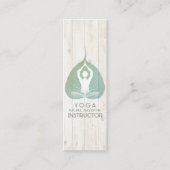 Carte De Visite Mini Yoga Instructeur Studio Méditation Pose Bodhi Leaf (Devant)