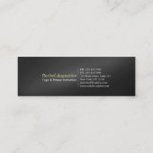 Carte De Visite Mini Yoga Méditation Instructeur or Mandala Om Symbole (Dos)