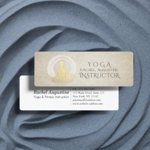 Carte De Visite Mini Yoga Méditation Instructeur Pose Facile Symbole ZE
