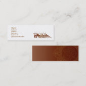 Carte De Visite Mini Yoga rouge - maigre (Devant / Derrière)