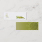 Carte De Visite Mini Yoga vert - maigre (Devant / Derrière)