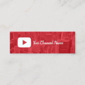 Carte De Visite Mini Youtube Channel Custom Photo Youtuber (Devant)
