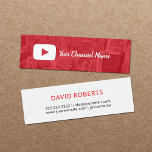 Carte De Visite Mini Youtube Channel Custom Photo Youtuber<br><div class="desc">Youtube Channel Custom Photo Youtuber Cartes de visite.</div>