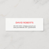 Carte De Visite Mini Youtube Channel Youtuber Médias sociaux (Dos)