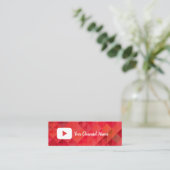 Carte De Visite Mini Youtube Channel Youtuber Médias sociaux (Debout devant)